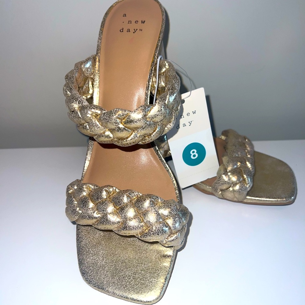 A New Day Women's Gold Braided Sandals